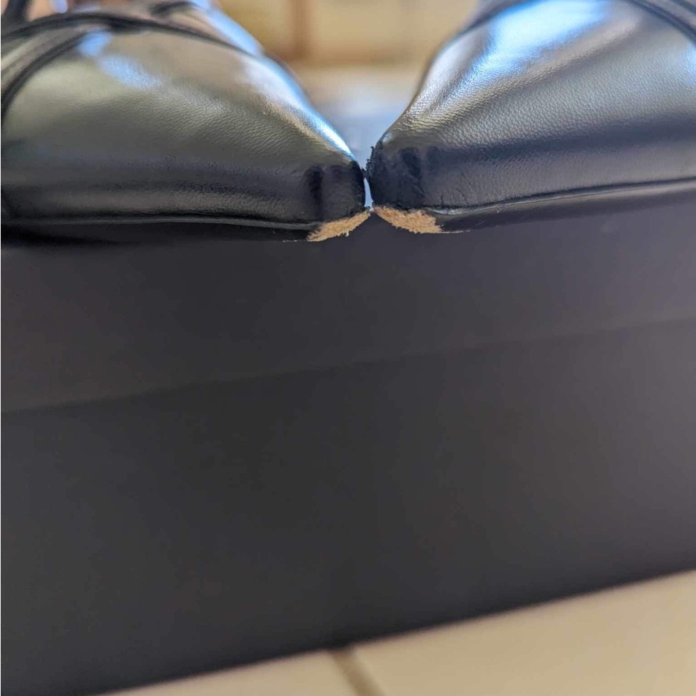 Prada Capretto Black Leather Heels Size: 39 - Picture 10 of 13
